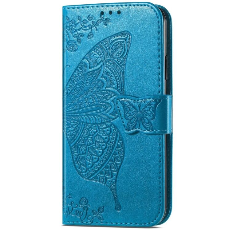 Чехол-книжка UniCase Butterfly Pattern для Motorola Edge 50 Pro - Blue: фото 4 из 8