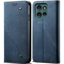 Чехол-книжка UniCase Jeans Wallet для Motorola Edge 50 Neo - Blue: фото 1 из 6