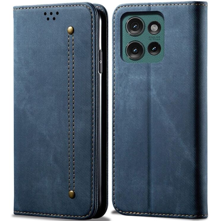 Чехол-книжка UniCase Jeans Wallet для Motorola Edge 50 Neo - Blue: фото 1 из 6