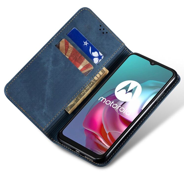 Чехол-книжка UniCase Jeans Wallet для Motorola Edge 50 Neo - Blue: фото 2 из 6