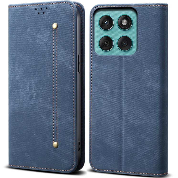Чохол-книжка UniCase Jeans Wallet для Motorola Edge 60 Pro - Blue: фото 1 з 7