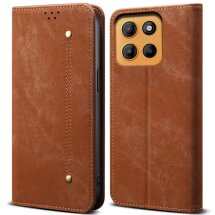 Чехол-книжка UniCase Jeans Wallet для Motorola Moto G15 - Coffee: фото 1 из 6