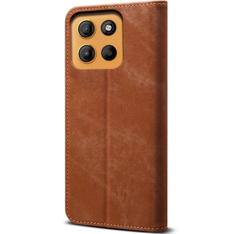 Чехол-книжка UniCase Jeans Wallet для Motorola Moto G15 - Coffee: фото 6 из 6