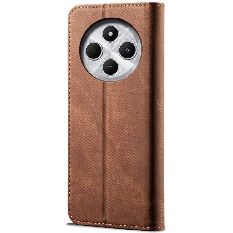Чехол-книжка UniCase Jeans Wallet для Xiaomi Redmi 14C / Redmi A4 5G / Poco C75 - Coffee: фото 5 из 6
