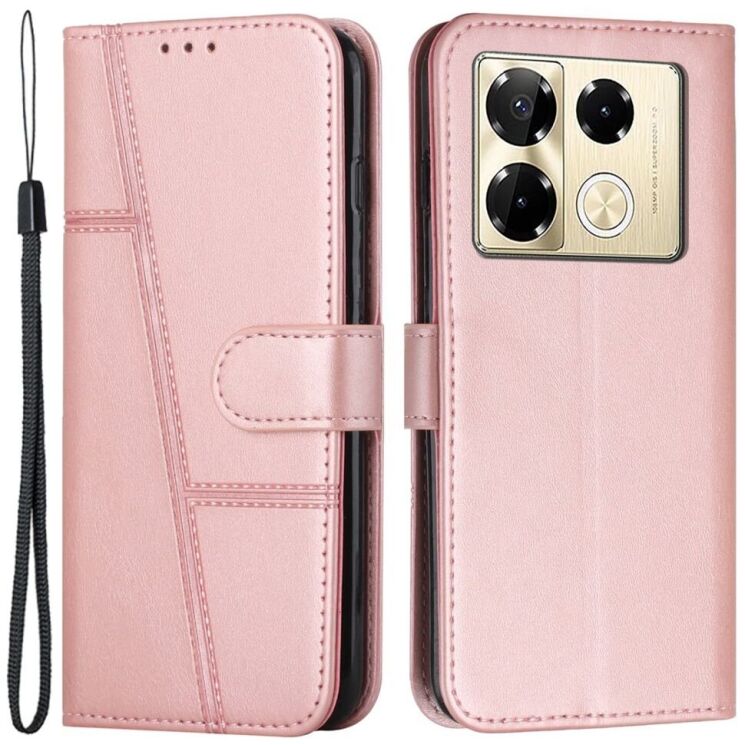 Чехол-книжка UniCase Jet Cover для Infinix Note 40 Pro - Rose Gold: фото 1 из 11