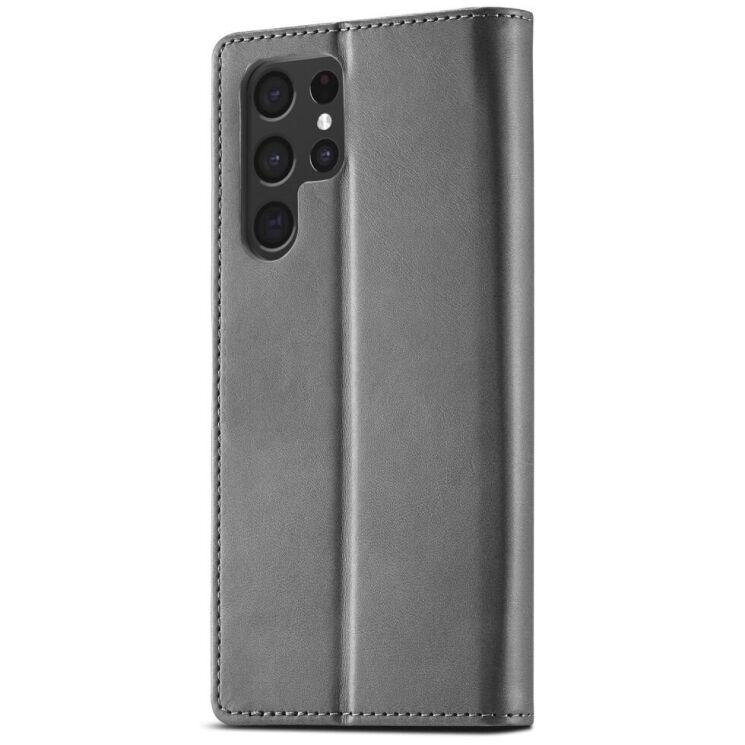 Чехол LC.IMEEKE Wallet Case для Samsung Galaxy S22 Ultra - Grey: фото 4 из 10