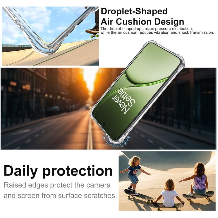 Чохол з посиленими кутами IMAK Airbag MAX Case для OnePlus 15T - Transparent: фото 6 з 8