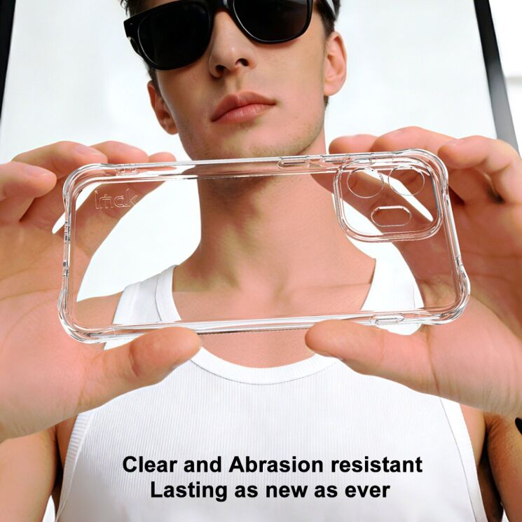 Чохол з посиленими кутами IMAK Airbag MAX Case для OnePlus 15T - Transparent: фото 4 з 8