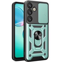 Чехол с защитой камеры Deexe Armor Shield для Samsung Galaxy S26 - Green: фото 1 из 10