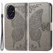 Чохол-книжка з малюнком UniCase Butterfly Pattern для Honor 200 - Grey (364158H). Фото 1 з 7