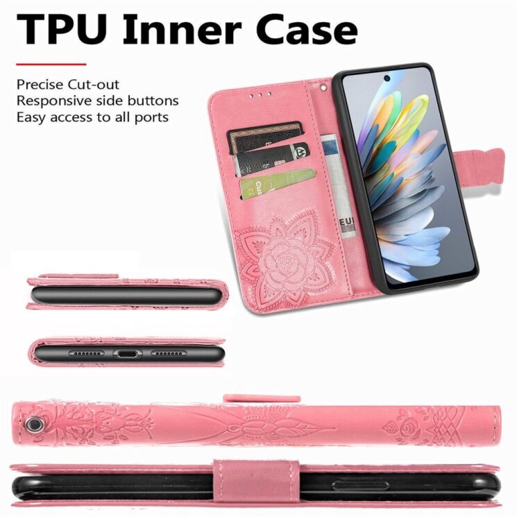 Чехол UniCase Butterfly Pattern для Motorola Moto G15 - Blue: фото 11 из 11