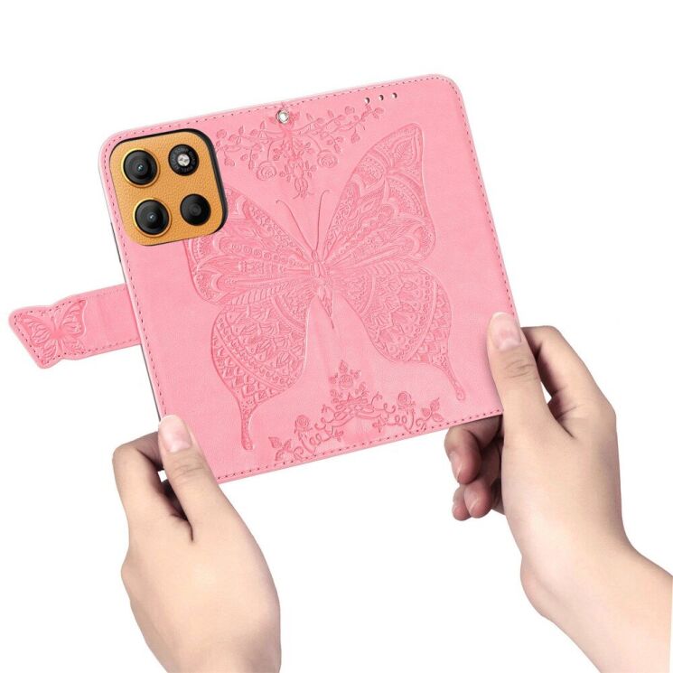Чехол UniCase Butterfly Pattern для Motorola Moto G15 - Blue: фото 10 из 11