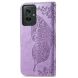 Чехол UniCase Butterfly Pattern для Motorola Moto G55 - Light Purple (366133LV). Фото 6 из 7