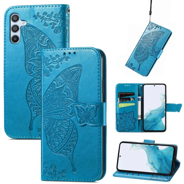 Чехол UniCase Butterfly Pattern для Samsung Galaxy A36 (A366) / A56 (A566) - Blue: фото 4 из 10