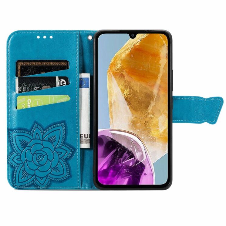 Чехол UniCase Butterfly Pattern для Samsung Galaxy M15 (M156) - Blue: фото 2 из 8