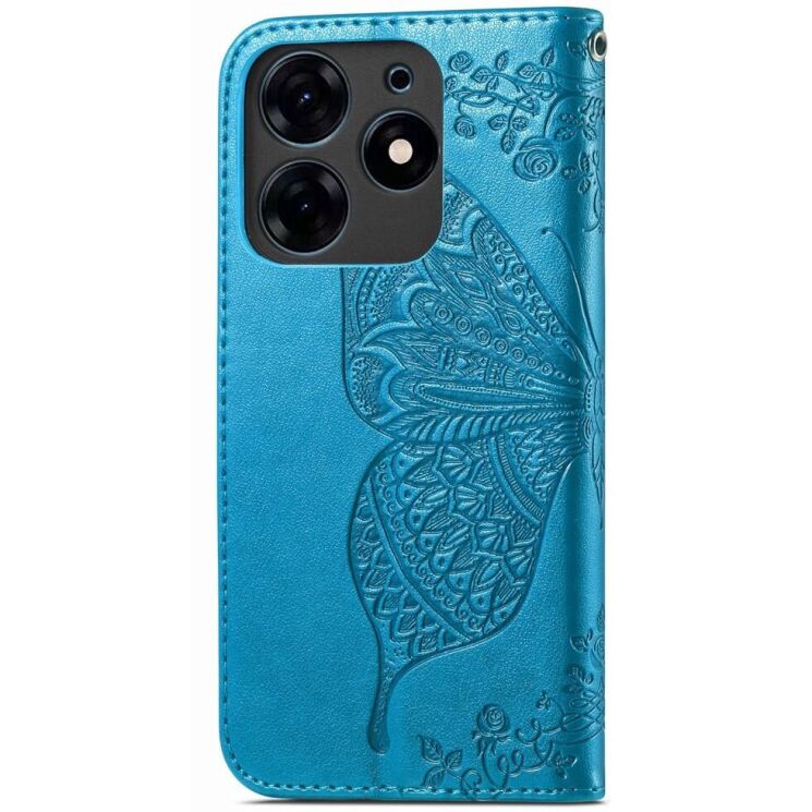 Чехол UniCase Butterfly Pattern для TECNO Spark 10 Pro - Blue: фото 5 из 9