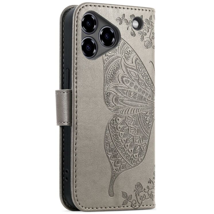 Чохол UniCase Butterfly Pattern для ZTE Blade A76 - Grey: фото 6 з 10