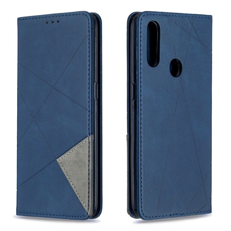 Чехол-книжка с кармашками UniCase Geometric Pattern для OPPO A31 - Blue: фото 4 из 10