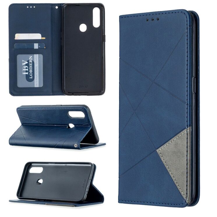 Чехол-книжка с кармашками UniCase Geometric Pattern для OPPO A31 - Blue: фото 1 из 10