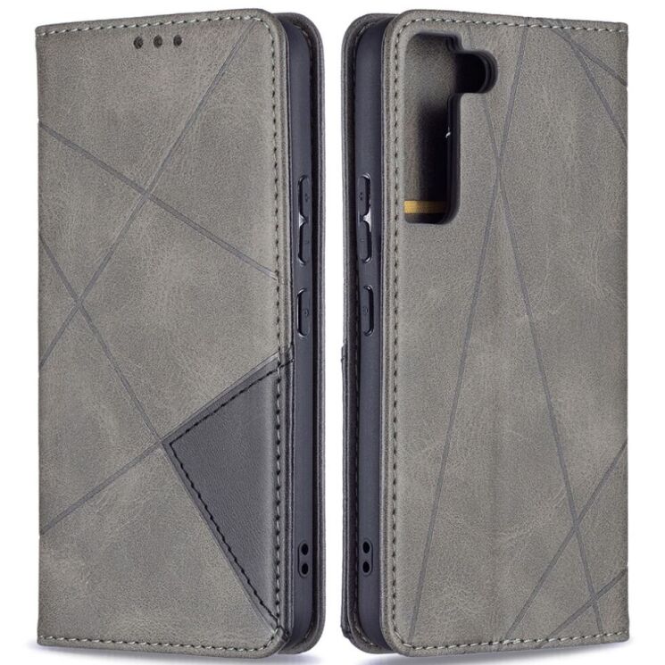 Чехол UniCase Geometric Pattern для Samsung Galaxy S22 (S901) - Grey: фото 1 из 9