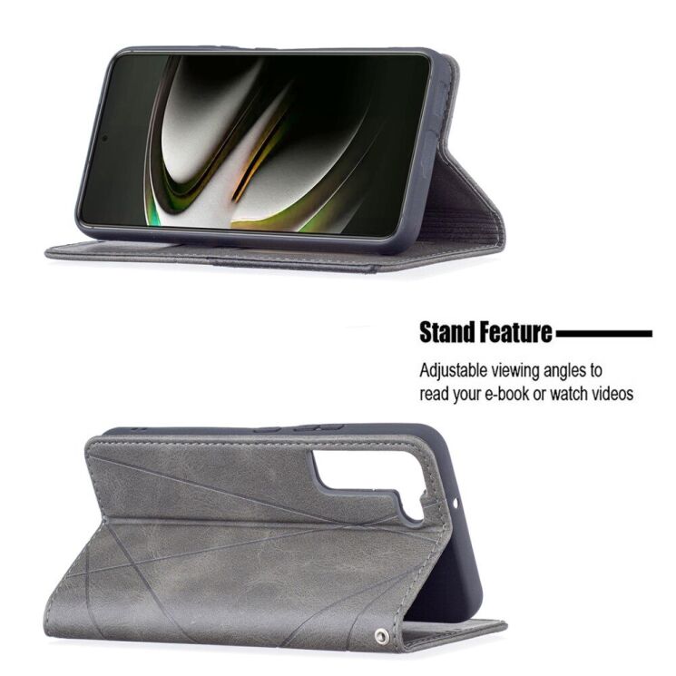 Чехол UniCase Geometric Pattern для Samsung Galaxy S22 (S901) - Grey: фото 7 из 9