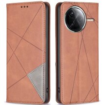 Чехол UniCase Geometric Pattern для Xiaomi Poco F7 Pro / F7 Ultra - Brown: фото 1 из 9