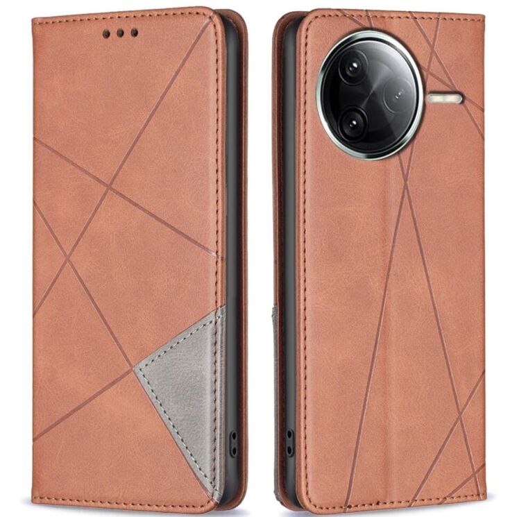 Чохол UniCase Geometric Pattern для Xiaomi Poco F7 Pro / F7 Ultra - Brown: фото 1 з 9