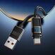 Кабель Hoco U137 USB to Type-C (66W, 5A, 1.2m) - Black (896294B). Фото 6 з 7