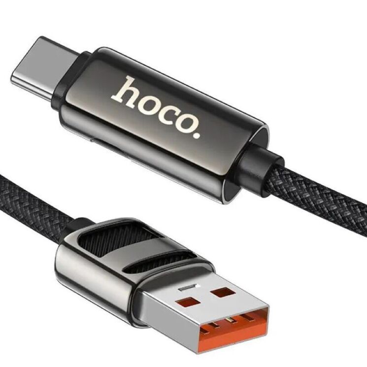 Кабель Hoco U137 USB to Type-C (66W, 5A, 1.2m) - Black: фото 3 з 7