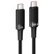 Кабель Hoco U153 Type-C to Type-C (100W, 1.2m) - Black (896523B). Фото 6 з 9