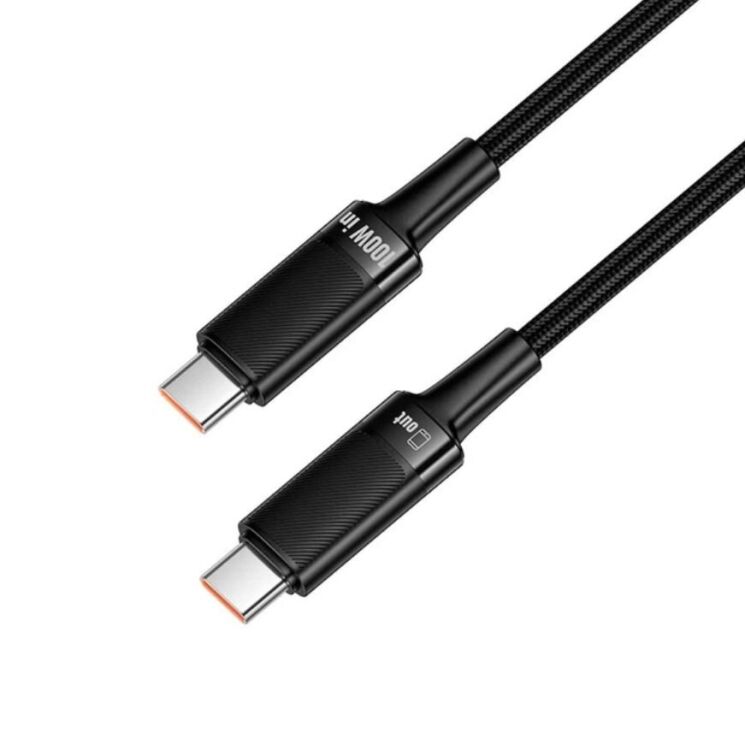 Кабель Hoco U153 Type-C to Type-C (100W, 1.2m) - Black: фото 4 з 9