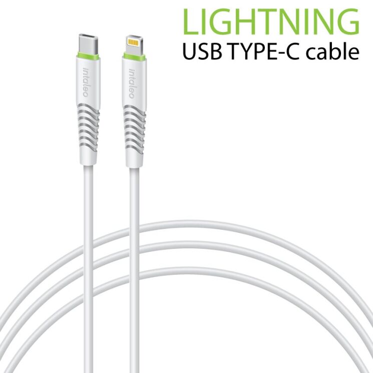 Кабель Intaleo CBFLEXTL1 Type-C to Lightning (18W, 1.2m) - Black: фото 3 з 5