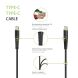 Кабель Intaleo CBFLEXTT0 Type-C to Type-C 60W (0.2m) - Black (896122B). Фото 3 з 4