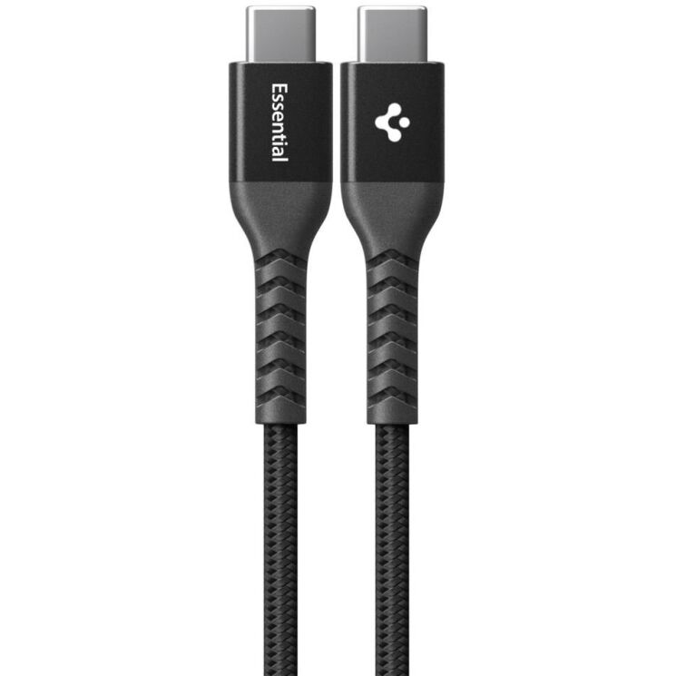 Кабель Spigen EB10010CCA Essential Type-C to Type-C (100W, 1m) ACA11103 - Black (896525B) Кабель Spigen EB10010CCA Essential Type-C to Type-C (100W, 1m) ACA11103 - Black: фото 2 из 7