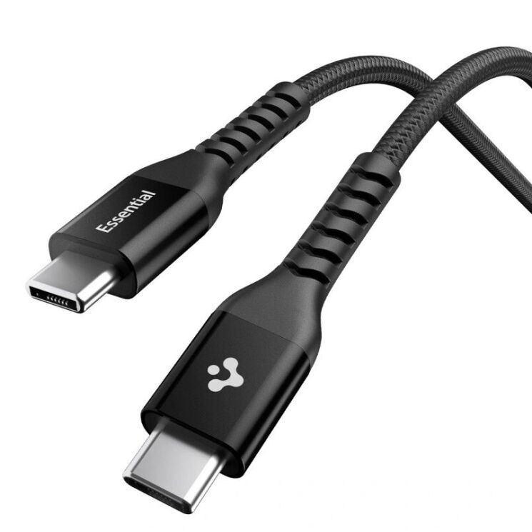 Кабель Spigen EB10010CCA Essential Type-C to Type-C (100W, 1m) ACA11103 - Black (896525B) Кабель Spigen EB10010CCA Essential Type-C to Type-C (100W, 1m) ACA11103 - Black: фото 1 из 7