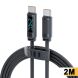 Кабель TOOCKI TX113C4 Type-C to Type-C 240W (2m) - Black (982819B). Фото 1 з 8