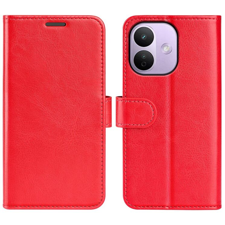 Классический чехол-книжка Deexe Wallet Style для Xiaomi Redmi Note 17 Pro Plus - Red: фото 1 из 8