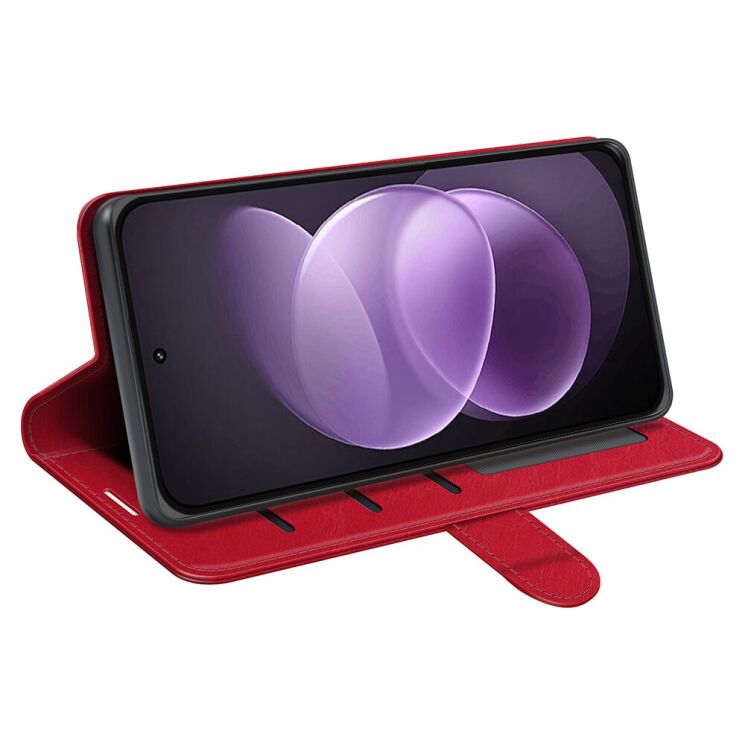 Классический чехол-книжка Deexe Wallet Style для Xiaomi Redmi Note 17 Pro Plus - Red: фото 3 из 8
