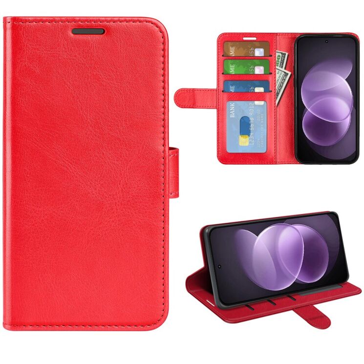 Классический чехол-книжка Deexe Wallet Style для Xiaomi Redmi Note 17 Pro Plus - Red: фото 4 из 8