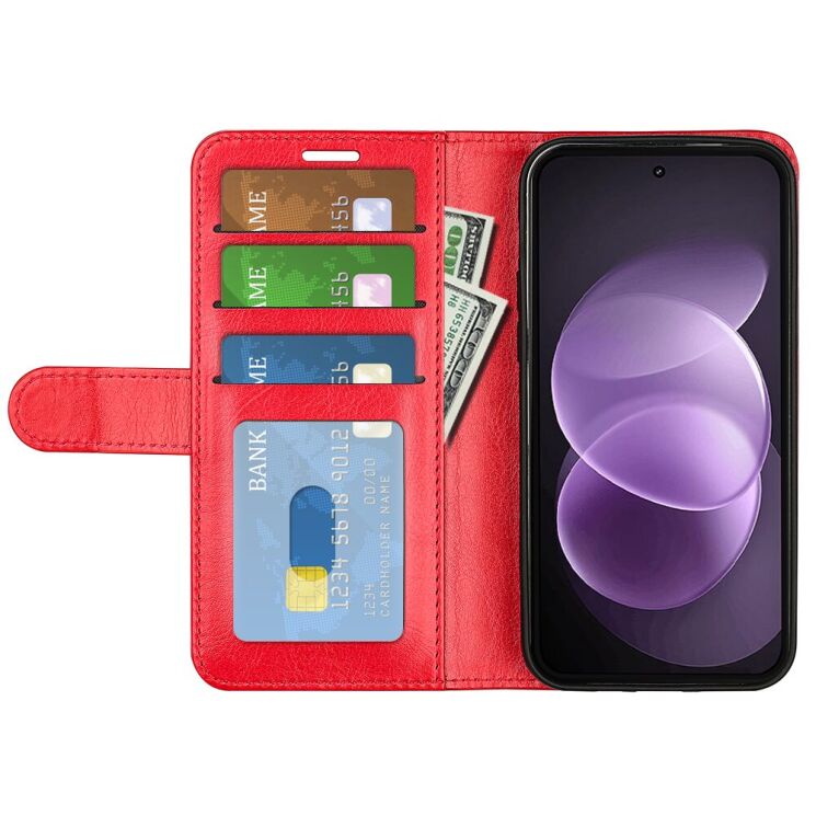 Классический чехол-книжка Deexe Wallet Style для Xiaomi Redmi Note 17 Pro Plus - Red: фото 2 из 8