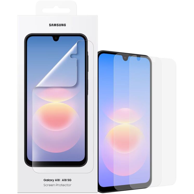 Комплект оригинальных защитных пленок Screen Protector для Samsung Galaxy A18 (A185) EF-UA186CTEGWW (432502) Комплект оригинальных защитных пленок Screen Protector для Samsung Galaxy A18 (A185) EF-UA186CTEGWW: фото 1 из 4