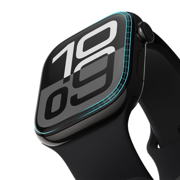 Комплект защитных стекол (2шт) HOFI Hybrid Pro+ Set для Apple Watch 10 46 mm - Black: фото 2 из 4
