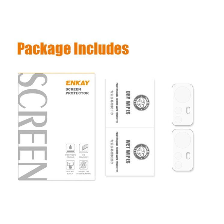 Комплект защитных стекол (2шт) на камеру ENKAY 9H Lens Glass Set для Xiaomi 12 Pro: фото 10 из 10