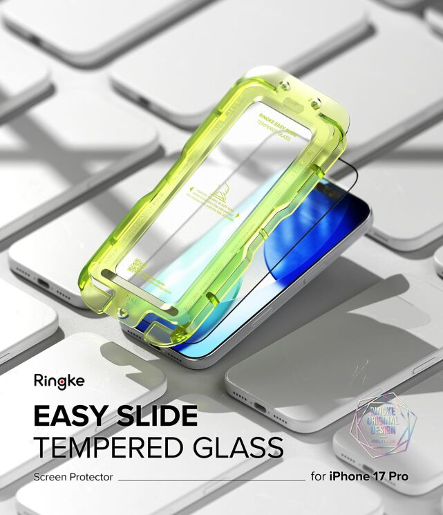 Комплект захисних стекол (2шт) Ringke Easy Slide Tempered Glass для iPhone 17 Pro (8800328811423): фото 2 з 18