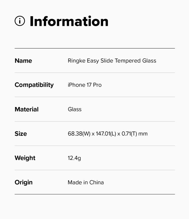 Комплект захисних стекол (2шт) Ringke Easy Slide Tempered Glass для iPhone 17 Pro (8800328811423): фото 18 з 18