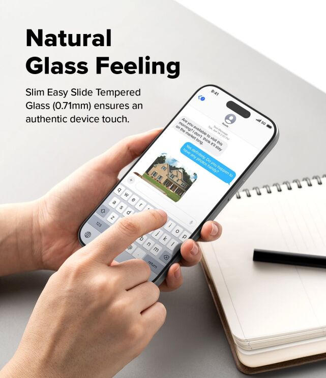 Комплект захисних стекол (2шт) Ringke Easy Slide Tempered Glass для iPhone 17 Pro (8800328811423): фото 9 з 18