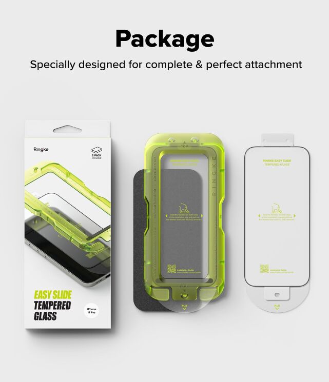 Комплект захисних стекол (2шт) Ringke Easy Slide Tempered Glass для iPhone 17 Pro (8800328811423): фото 17 з 18