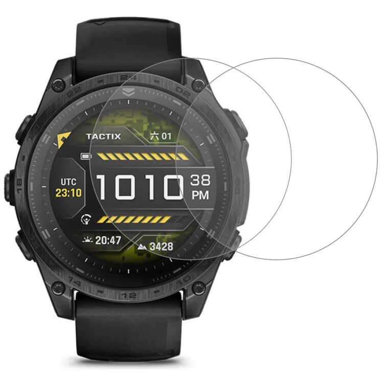Комплект защитных стекол Deexe Screen Protector для Garmin Tactix 8 (51mm): фото 1 из 2