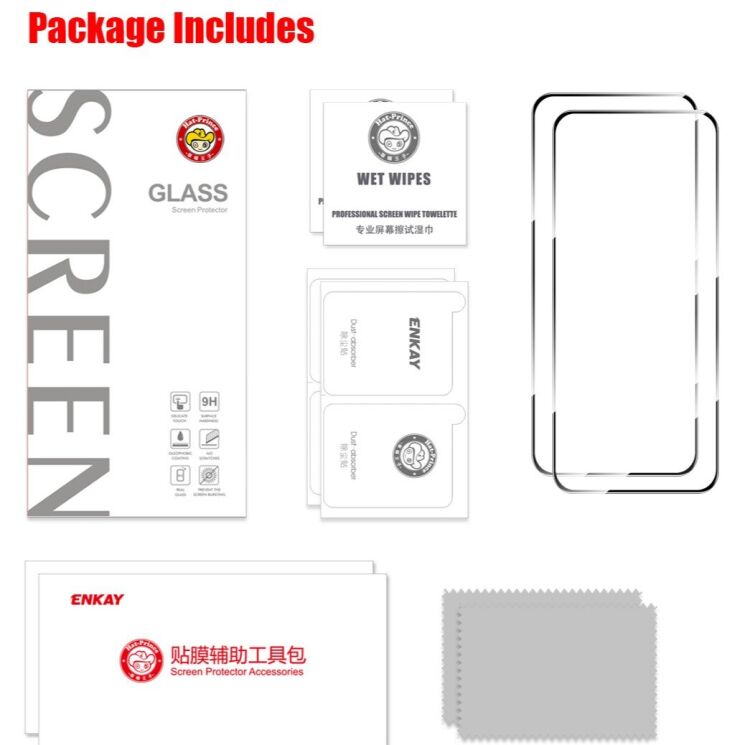 Комплект захисних стекол HAT PRINCE Full Glue для Motorola Moto G77 - Black: фото 5 з 5