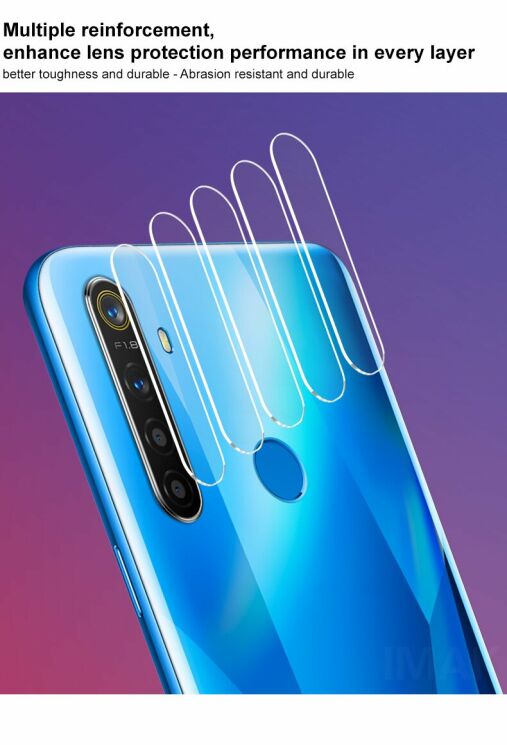 Комплект защитных стекол IMAK Camera Lens Protector для Realme 5: фото 7 из 13